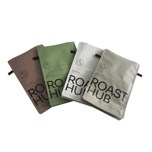 Matte Black Tin Tie Kraft Paper Bags Packaging