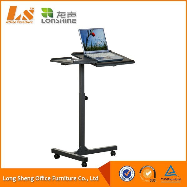 Simple Design Office Furniture Small Adjustable Laptop Table On Wheels