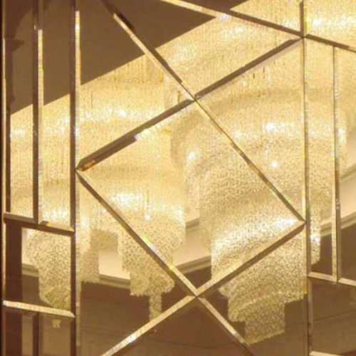 Lumière de lustre en cristal d&#39;or de projet de luxe de lobby