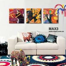 Canvas art painting clock art clock for restaurant home decor