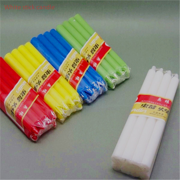 white candle packing