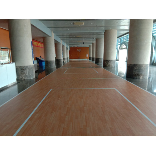 Lantai Olahraga PVC Permukaan Maple