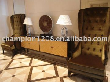 Antique hotel fabric sofa chair