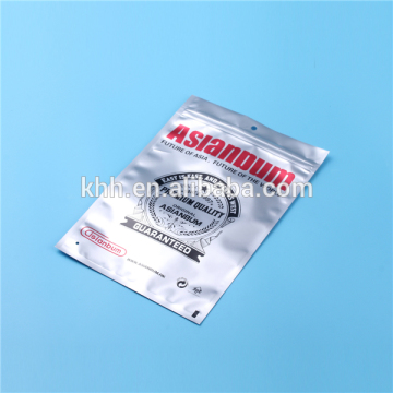 Aluminum foil customied ziplock bag with heat seal