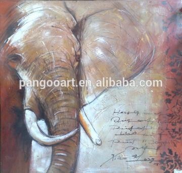 Abstract elephant animal oil painting on canvas