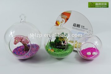 hanging clear glass container for plants 200mm glass ball