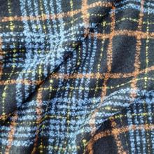 Woolen Boucle plaid with loops yarn fabrics
