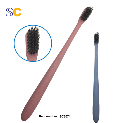 Wheat Straw Charcoal Small Head Soft Adult Toothbrush