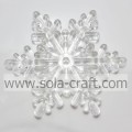 Partihandel Stor storlek snöflinga fasetterad klar kristall akryl pärlor 