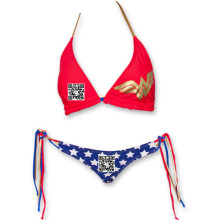 Custom 2016 simple style sublimation printing women bikini