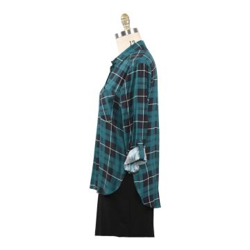 Ladies Tops Spring New Arrival Plaid Casual Shirt