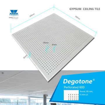 Acoustic perforated gypsum ceiling