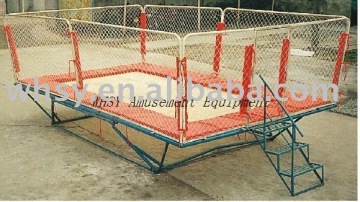 Outdoor playground euqipment sports game square trampoline
