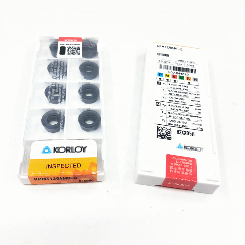 CNC turning cutting tool KORLOYS RPMT 1204MO-Q KF5800 Indexable Milling Cutter Carbide Milling Inserts