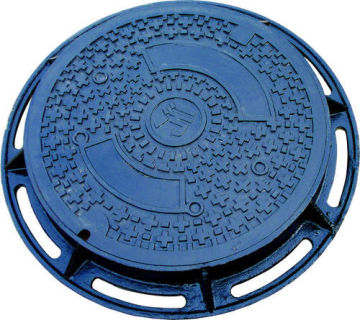 Round cast iron manhole cover drainage grid