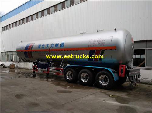 3 Axles 58000L Propane Usafirishaji wa nusu-trailers