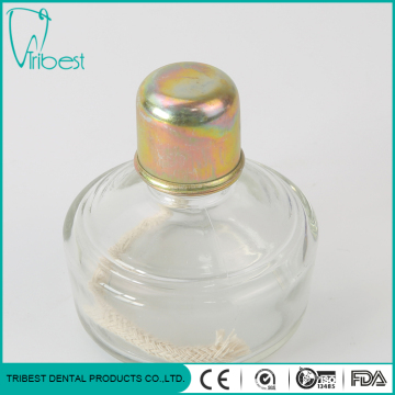 Dental Lab Glass Alcohol Lamp with Metal Cap