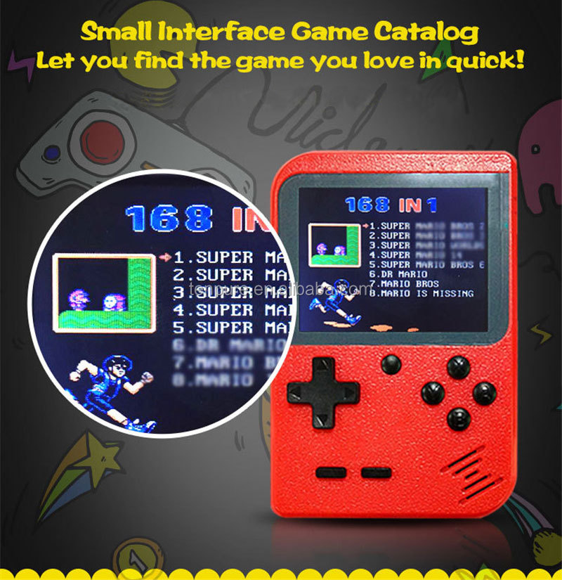 Factory Price Retro Game Console Portable Classic Mini Game Console 8 Bit 168 Game Console Player