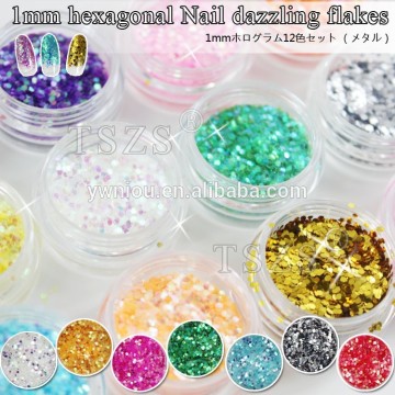 1mm hexagonal nail dazzling flakes sequins for nail art design