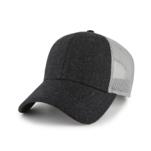 Melton and mesh blank baseball cap