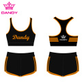 Naka-strip na Black Cheer Practice Outfits Para Sa Pagbebenta