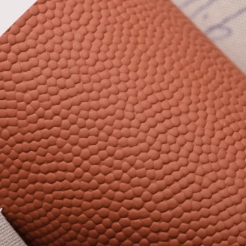 Cuero sintético en relieve PU elástico en grano para fútbol