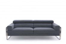 The Modena White Leather Sectional Sofa with Chaise