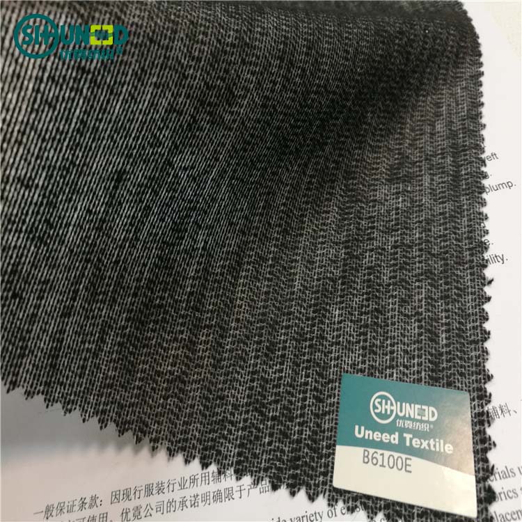 Polyester Adhesive Warp Knitted Weft Inserted Fabric Fusible Interlining for Garment