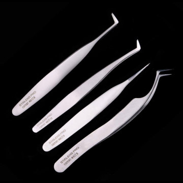 Excellent Closure Eyelash Extension Tweezer High Precision Stainless Steel Eyebrow Tweezers Beauty Makeup Tool