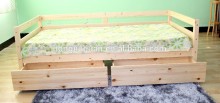 solid wooden sofa bed with drawers