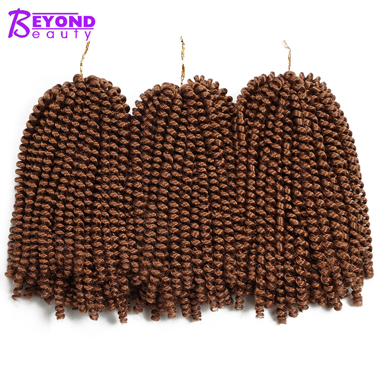 Spring Twist Crochet Braiding Hair Ombre Colors Synthetic Hair Extensions Nubian Twist Curly Crochet Hair For Wholesale Dropship