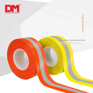 Two Tone Safety Reflective Fabric Trim Tape