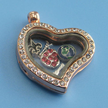 Heart Floating Locket Pendant, Available in Various Designs Paypal Accepted