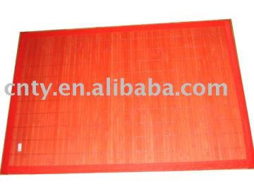 Non-slip bamboo area rug