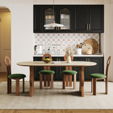 French Vintage Solid Wood Dining Table