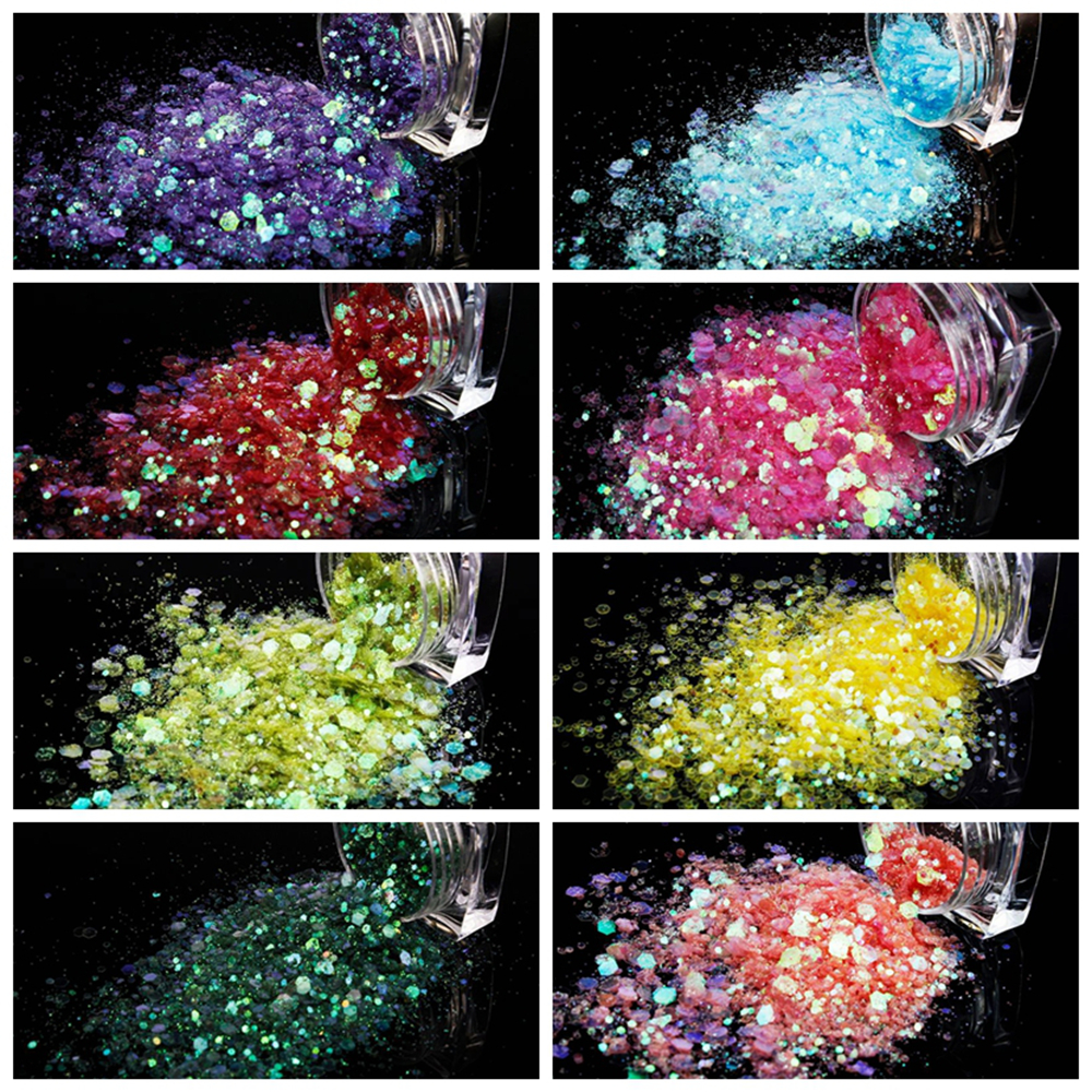 Factory price Cosmetic mixed chunky glitter pink color