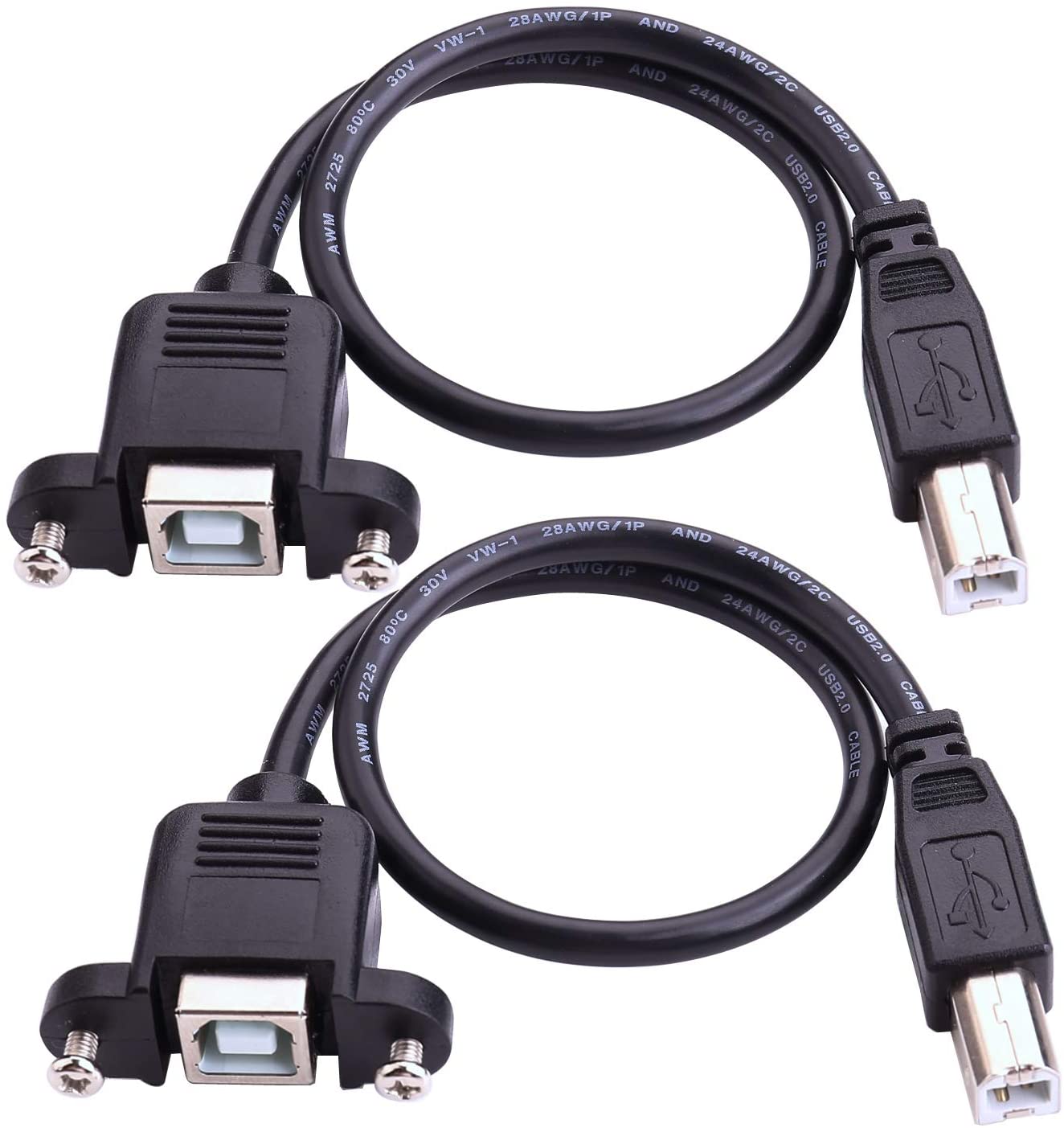 USB 2.0 Cable A Female to USB B Male Cable for Printer Extender Connection Cables