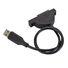 USB2.0 to SATA External Hard Drive Cable with Screw Fixed Connection for Notebook Optical Drive - 7+6 Pin