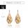 Fashion New Geometric Simple Temperament Metal Folds Shell Pearl Earrings Eardrop Dangler Beautiful Jewelry Gift For Women