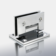 Chrome Wall to Glass Shower Door Hinge Hardware