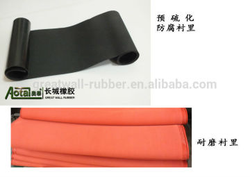 high flexibility rubber lining