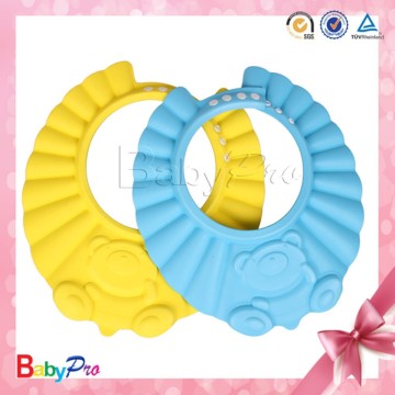 babypro ningbo 2015 hot sell for baby bath colorful vivid design baby shampoo cap plastic bath cap adjustable baby bath cap