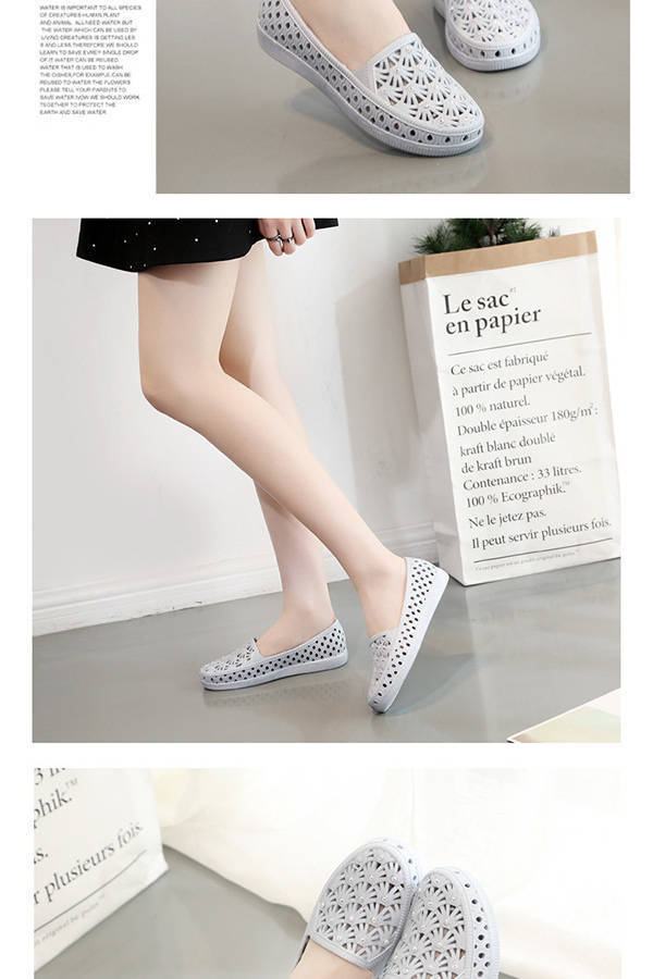 Nurse shoes women white plastic sandals soft sole mom shoes flat beach shoes summer rain boots