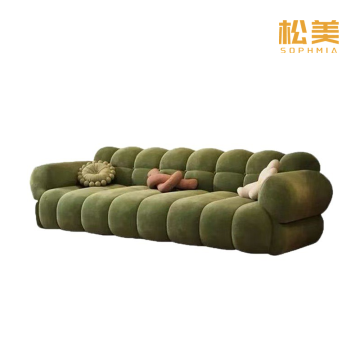 Green Bubble Modular Boucle Sofa