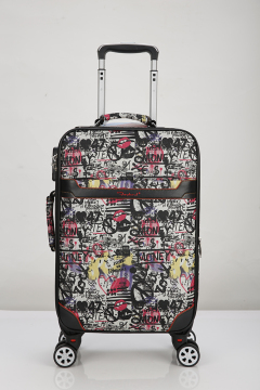 Colorful Pattern Printed Rolling Luggage