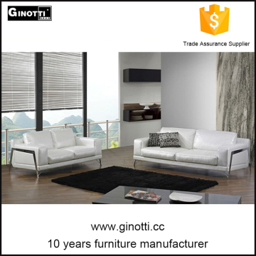 White color leather sectional couch