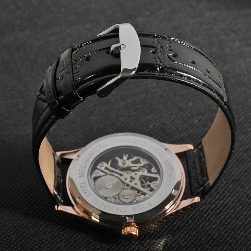 Leather wrist Automatic Mens watches on sale