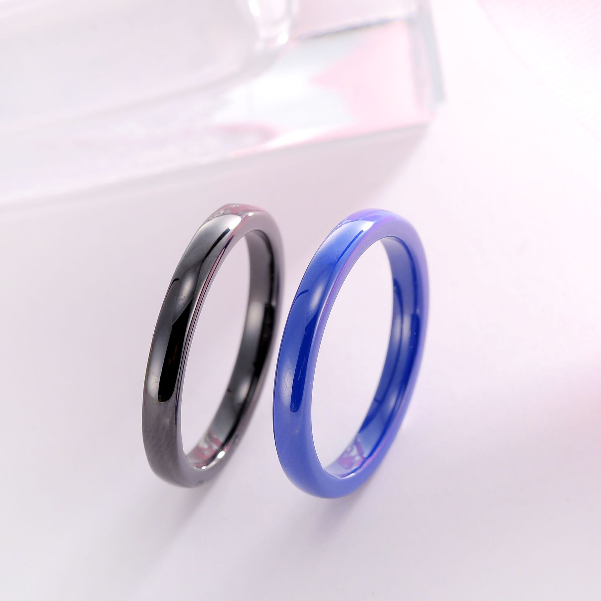 2019 hot sale custom ceramic ring wholesale 3MM ceramic zirconia ring space ceramic couple ring