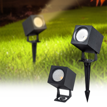 Square Garden Landscape Light LED Spotlight with Spike