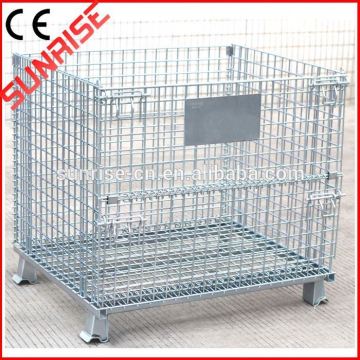 foldable galvanized Galvanized Stackable Pallet Mesh Container